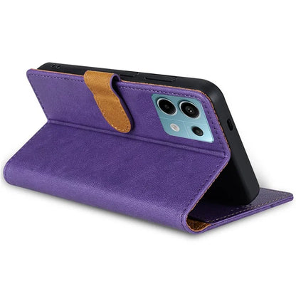 N.BEKUS CSJ-001 For Xiaomi Redmi Note 13 5G Case Solid Color Wallet Leather Phone Cover