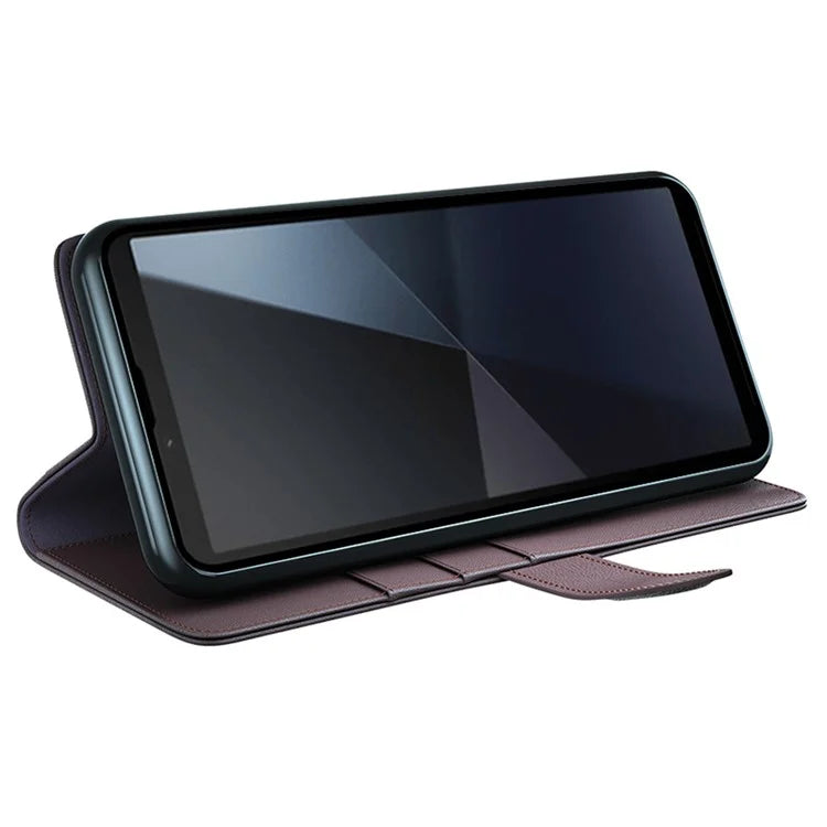 For Sony Xperia 10 VI Case Wallet Genuine Split Leather Phone Cover