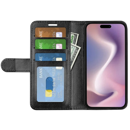 For iPhone 16 Pro Max Case Magnetic Closure Crazy Horse Texture Leather Phone Cover