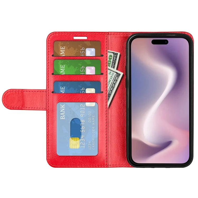 For iPhone 16 Pro Max Case Magnetic Closure Crazy Horse Texture Leather Phone Cover