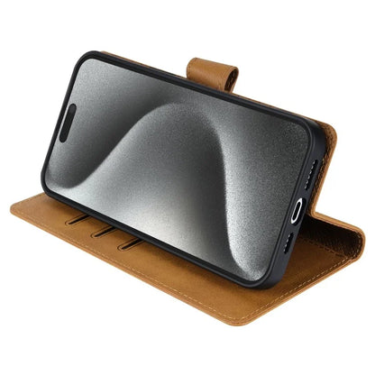 N.BEKUS CSJ-001 For iPhone 14 Pro Max Case PU Leather Magnetic Clasp Shockproof  Cover