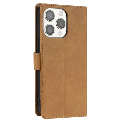 N.BEKUS CSJ-001 For iPhone 14 Pro Max Case PU Leather Magnetic Clasp Shockproof  Cover