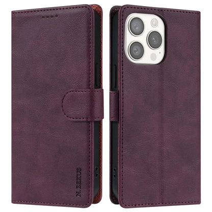 N.BEKUS CSJ-001 For iPhone 14 Pro Max Case PU Leather Magnetic Clasp Shockproof  Cover
