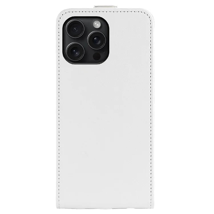 For iPhone 16 Pro Case Crazy Horse Texture Vertical Flip Leather Phone Cover