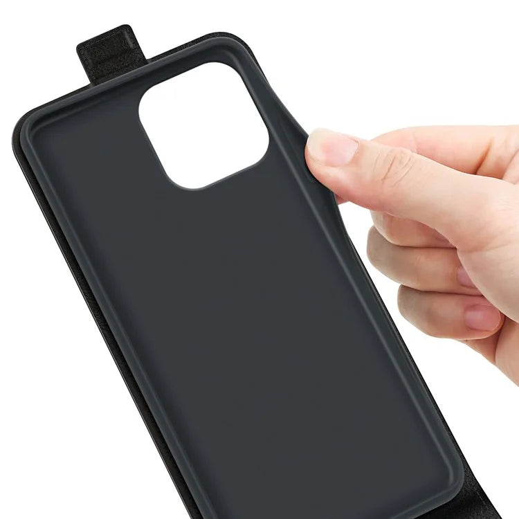 For iPhone 16 Pro Case Crazy Horse Texture Vertical Flip Leather Phone Cover