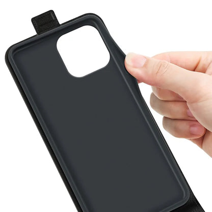 For iPhone 16 Pro Case Crazy Horse Texture Vertical Flip Leather Phone Cover
