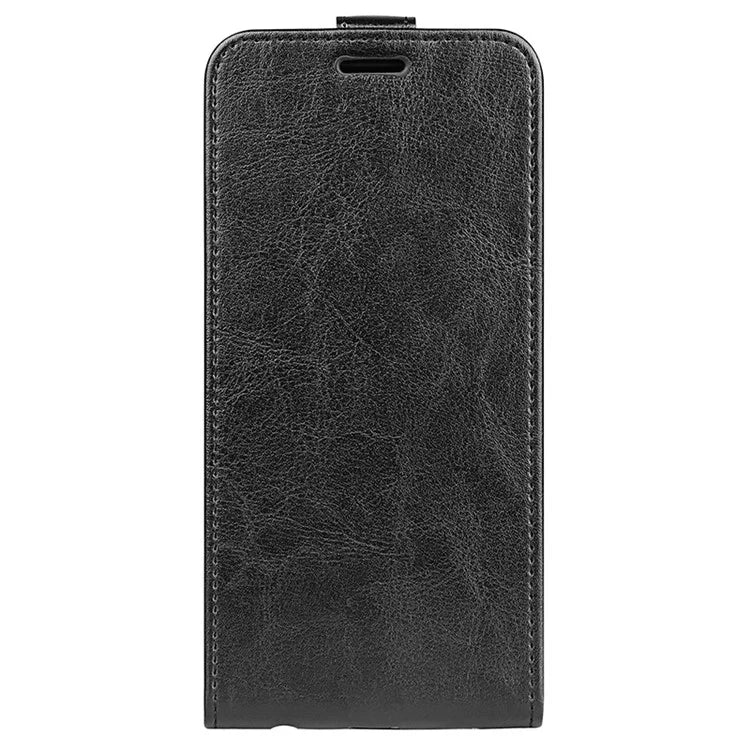 For iPhone 16 Pro Case Crazy Horse Texture Vertical Flip Leather Phone Cover