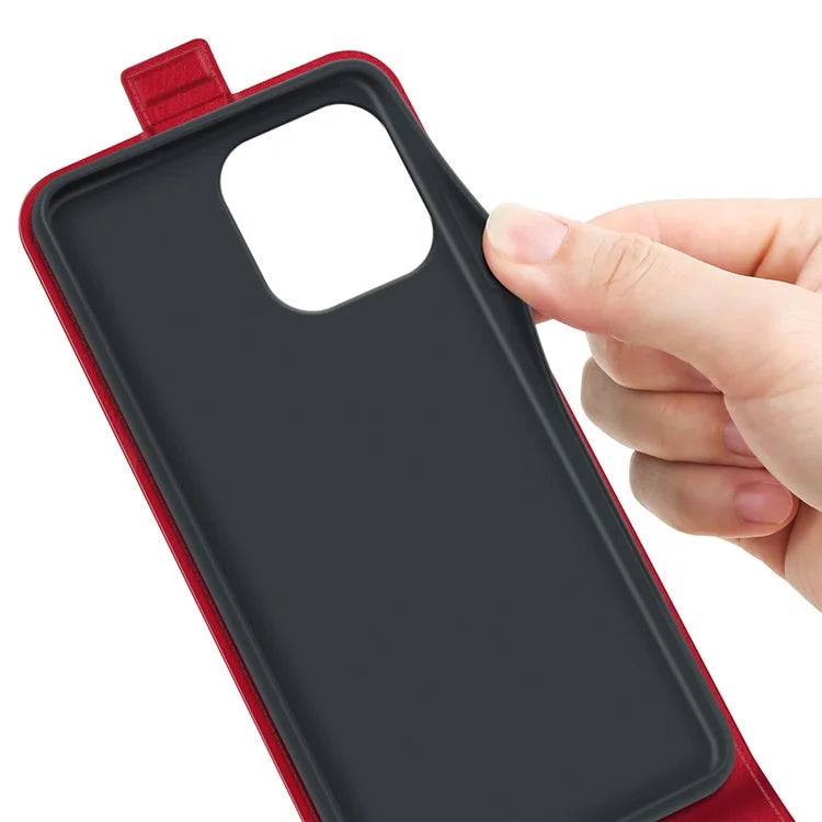 For iPhone 16 Pro Case Crazy Horse Texture Vertical Flip Leather Phone Cover