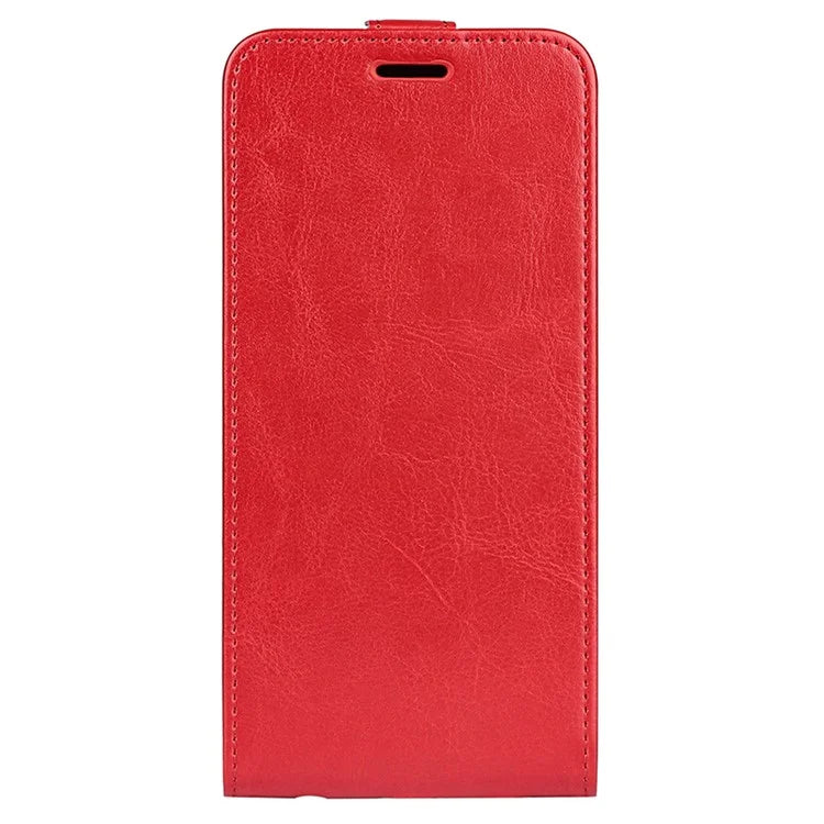 For iPhone 16 Pro Case Crazy Horse Texture Vertical Flip Leather Phone Cover