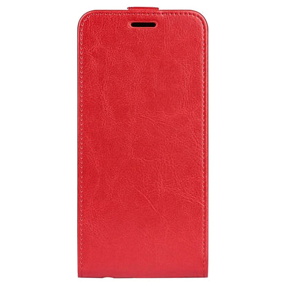 For iPhone 16 Pro Case Crazy Horse Texture Vertical Flip Leather Phone Cover