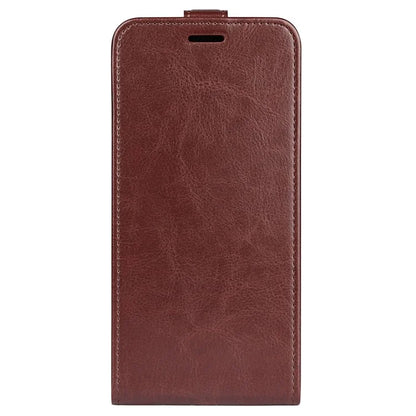 For iPhone 16 Pro Case Crazy Horse Texture Vertical Flip Leather Phone Cover