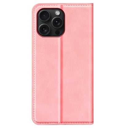 For iPhone 16 Pro Case PU Leather Wallet Folio Flip Phone Cover