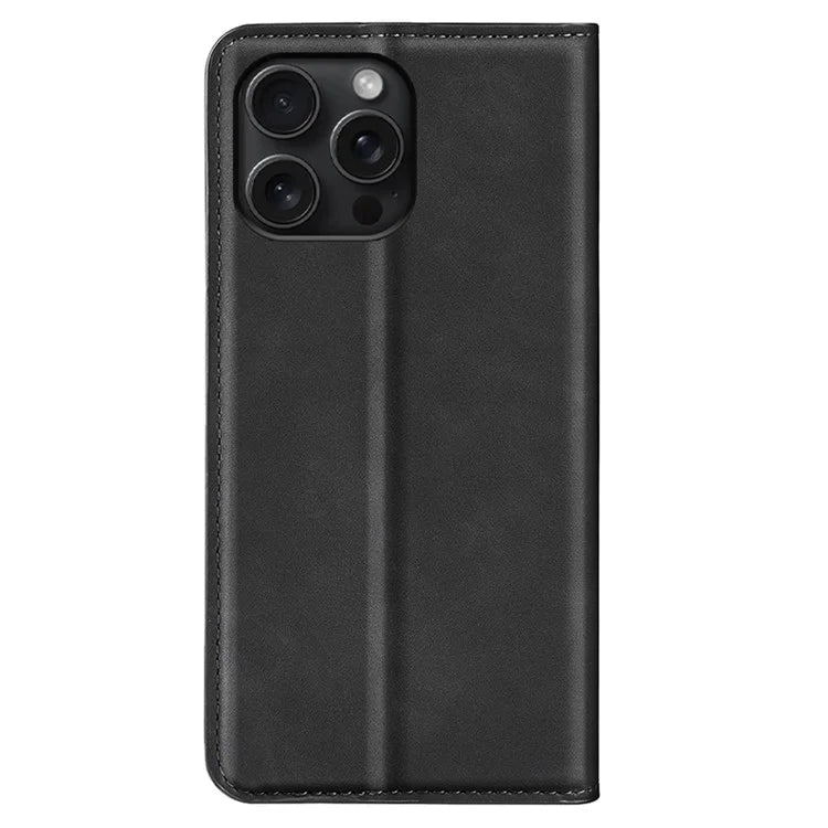 For iPhone 16 Pro Case PU Leather Wallet Folio Flip Phone Cover