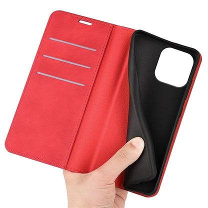 For iPhone 16 Pro Case PU Leather Wallet Folio Flip Phone Cover