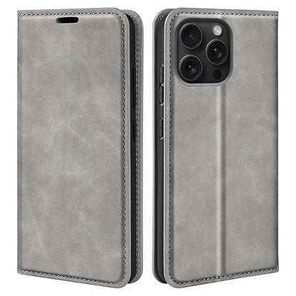 For iPhone 16 Pro Case PU Leather Wallet Folio Flip Phone Cover