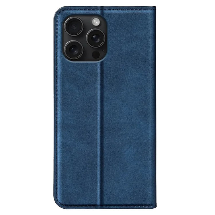 For iPhone 16 Pro Case PU Leather Wallet Folio Flip Phone Cover