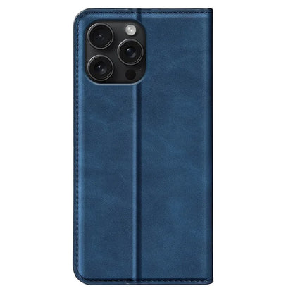 For iPhone 16 Pro Case PU Leather Wallet Folio Flip Phone Cover