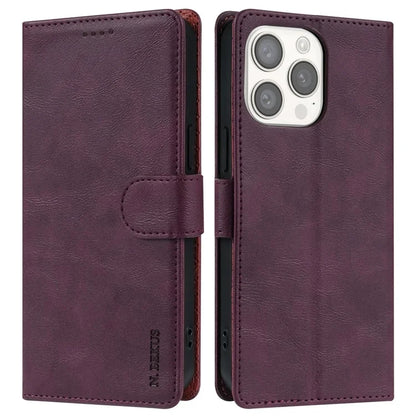 N.BEKUS CSJ-001 For iPhone 13 Pro Max Case Solid Color Leather Wallet Phone Cover Wholesale Distributors