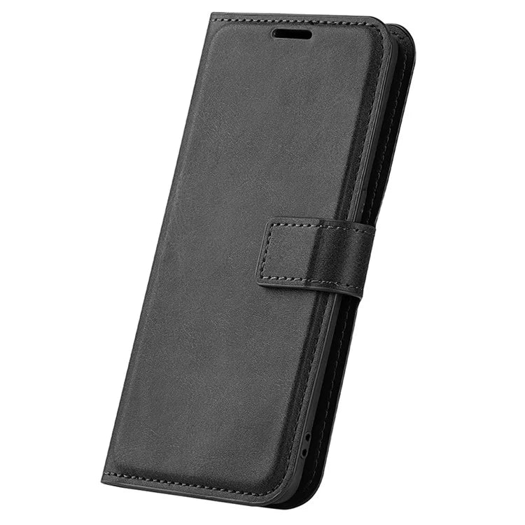 For iPhone 16 Pro Case Magnetic Clasp Calf Texture Flip Leather Phone Cover