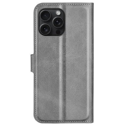 For iPhone 16 Pro Case Magnetic Clasp Calf Texture Flip Leather Phone Cover