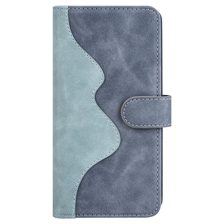 For iPhone 16 Pro Case Splicing Color PU Leather Phone Wallet Cover