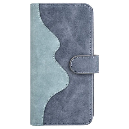 For iPhone 16 Pro Case Splicing Color PU Leather Phone Wallet Cover