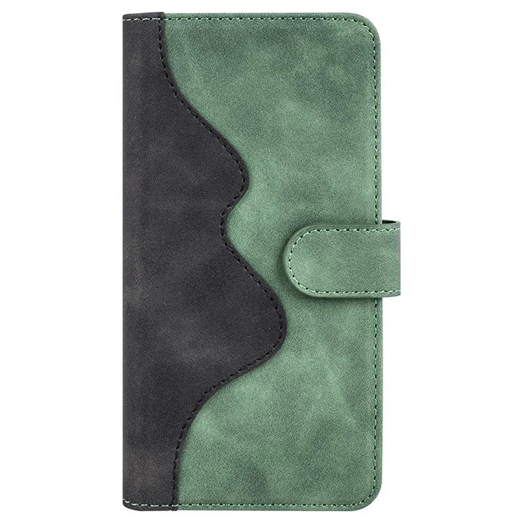 For iPhone 16 Pro Case Splicing Color PU Leather Phone Wallet Cover