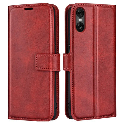 For Sony Xperia 10 VI Case Wallet Calf Texture Leather Phone Cover