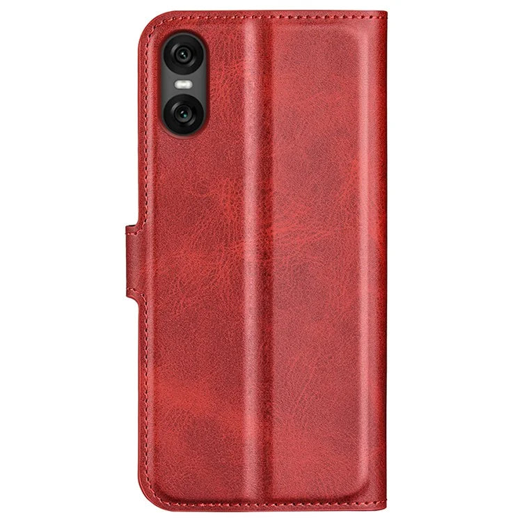 For Sony Xperia 10 VI Case Wallet Calf Texture Leather Phone Cover