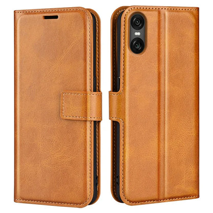 For Sony Xperia 10 VI Case Wallet Calf Texture Leather Phone Cover