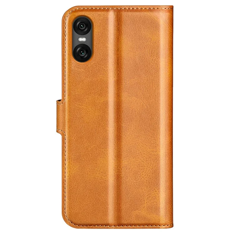 For Sony Xperia 10 VI Case Wallet Calf Texture Leather Phone Cover