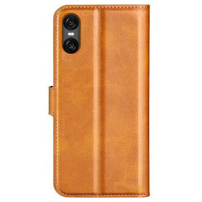 For Sony Xperia 10 VI Case Wallet Calf Texture Leather Phone Cover