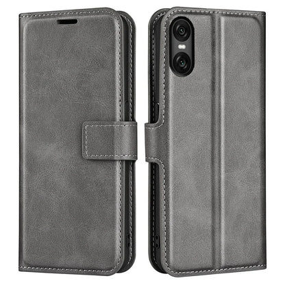 For Sony Xperia 10 VI Case Wallet Calf Texture Leather Phone Cover