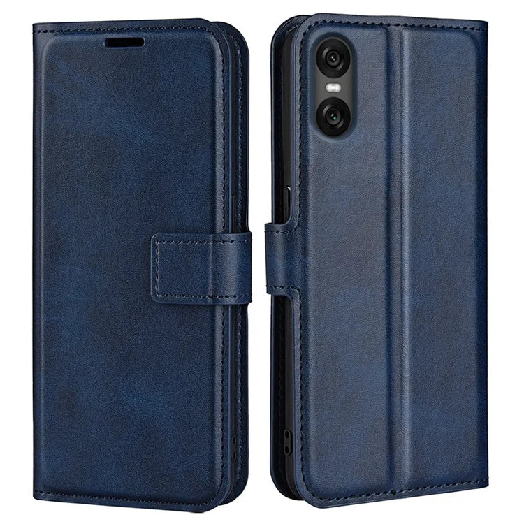 For Sony Xperia 10 VI Case Wallet Calf Texture Leather Phone Cover