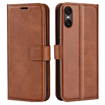 For Sony Xperia 10 VI Case Wallet Calf Texture Leather Phone Cover