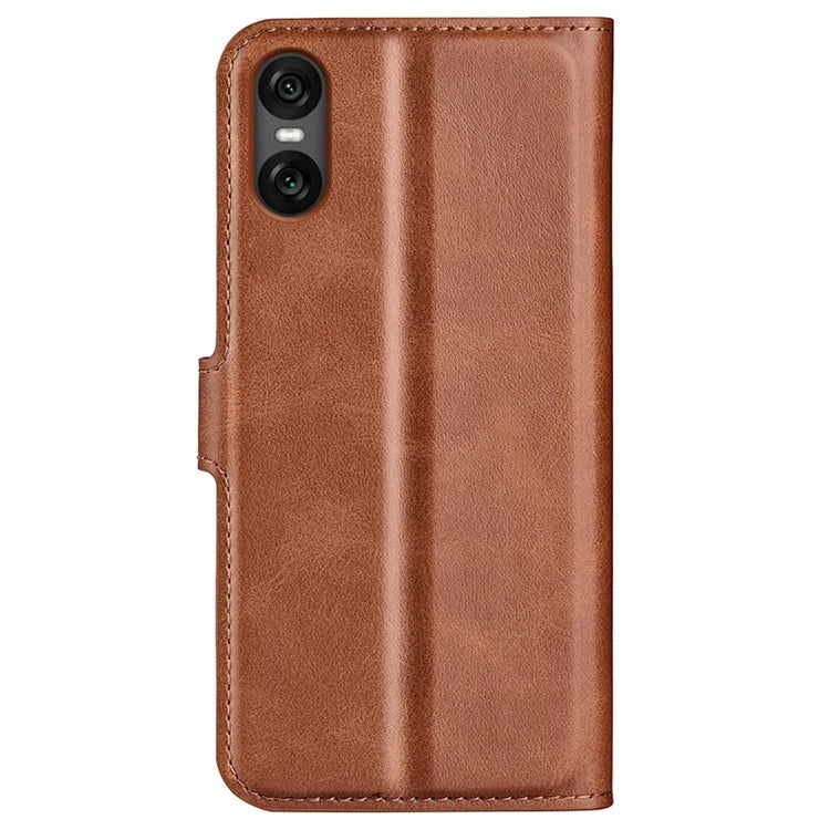 For Sony Xperia 10 VI Case Wallet Calf Texture Leather Phone Cover