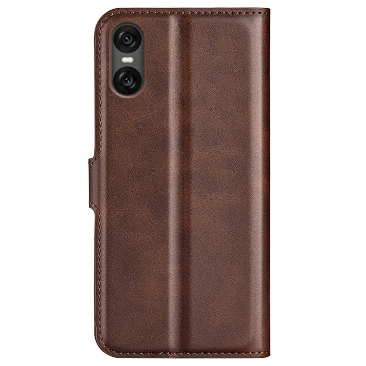 For Sony Xperia 10 VI Case Wallet Calf Texture Leather Phone Cover