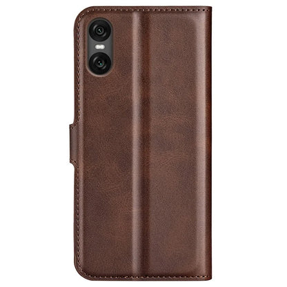 For Sony Xperia 10 VI Case Wallet Calf Texture Leather Phone Cover