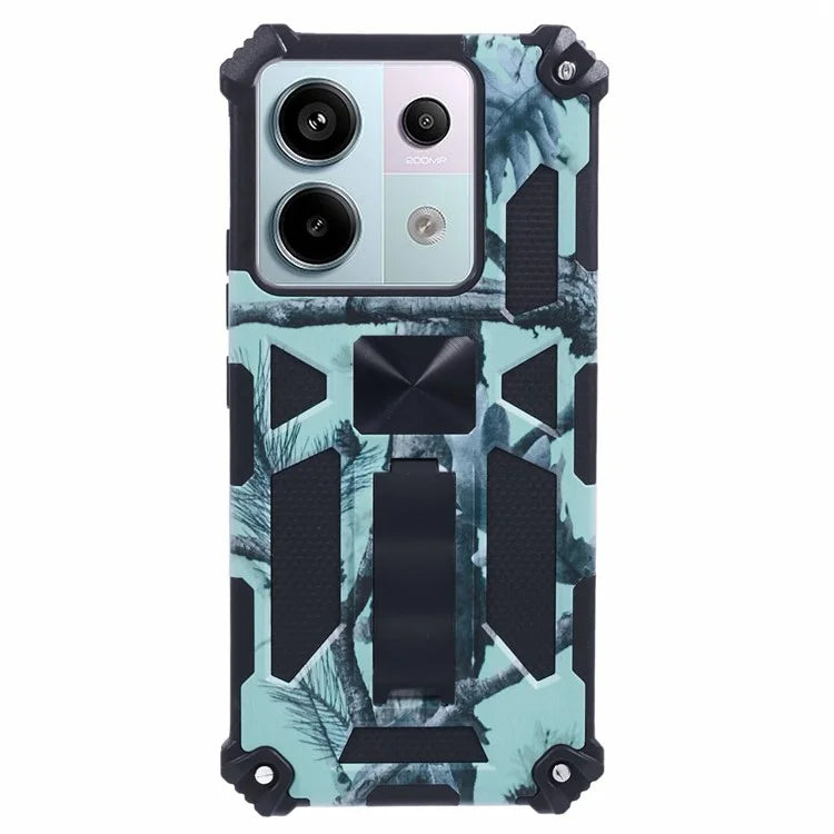For Xiaomi Redmi Note 13 Pro 5G / Poco X6 5G Case Camouflage PC+TPU Phone Cover with Kickstand