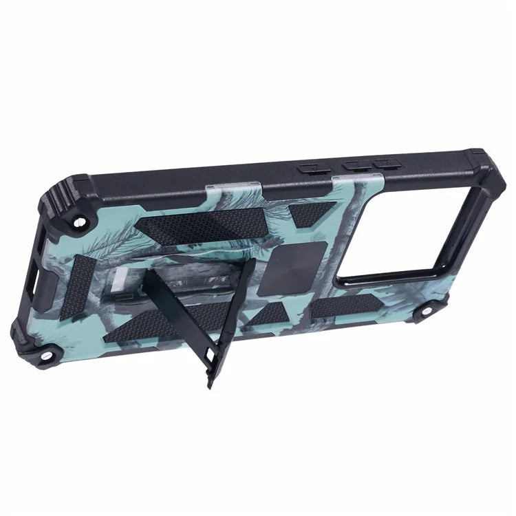 For Xiaomi Redmi Note 13 Pro 5G / Poco X6 5G Case Camouflage PC+TPU Phone Cover with Kickstand