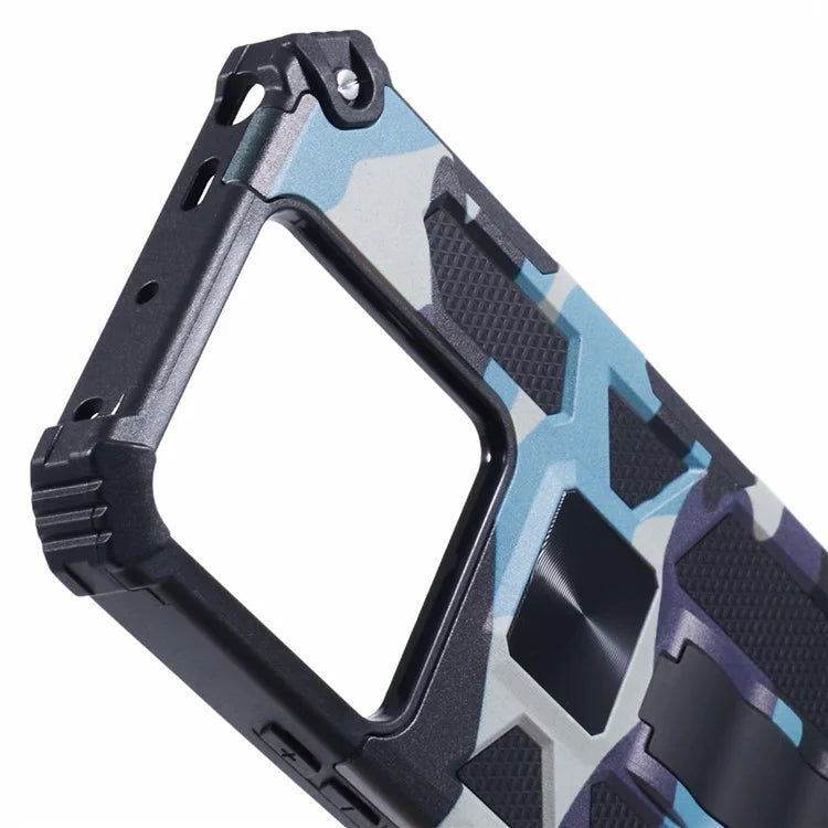 For Xiaomi Redmi Note 13 Pro 5G / Poco X6 5G Case Camouflage PC+TPU Phone Cover with Kickstand
