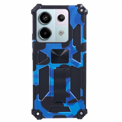 For Xiaomi Redmi Note 13 Pro 5G / Poco X6 5G Case Camouflage PC+TPU Phone Cover with Kickstand