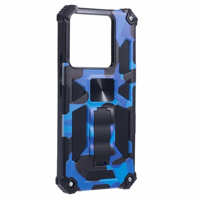 For Xiaomi Redmi Note 13 Pro 5G / Poco X6 5G Case Camouflage PC+TPU Phone Cover with Kickstand