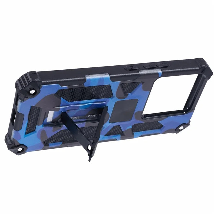 For Xiaomi Redmi Note 13 Pro 5G / Poco X6 5G Case Camouflage PC+TPU Phone Cover with Kickstand