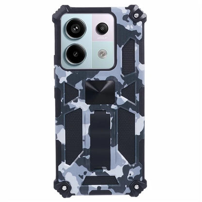 For Xiaomi Redmi Note 13 Pro 5G / Poco X6 5G Case Camouflage PC+TPU Phone Cover with Kickstand