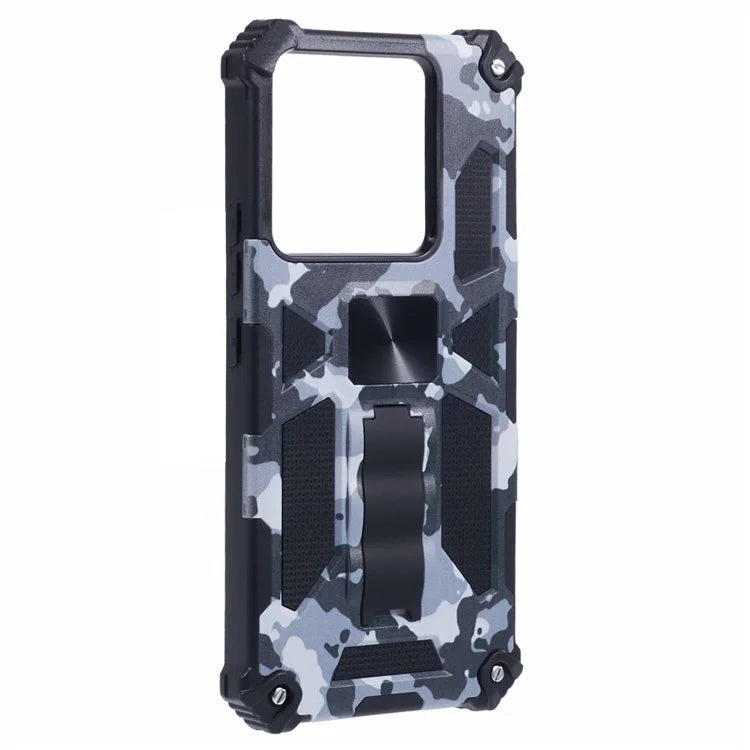 For Xiaomi Redmi Note 13 Pro 5G / Poco X6 5G Case Camouflage PC+TPU Phone Cover with Kickstand