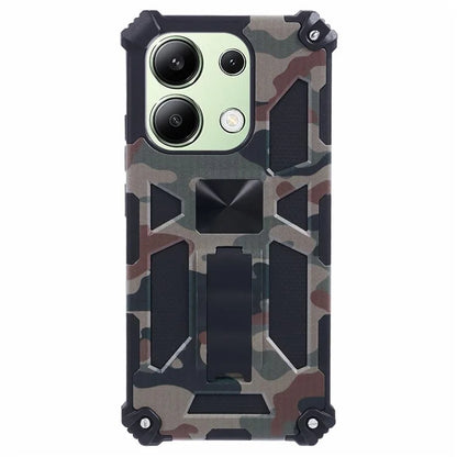 For Xiaomi Redmi Note 13 4G Case Kickstand PC+TPU Phone Cover Camouflage Design