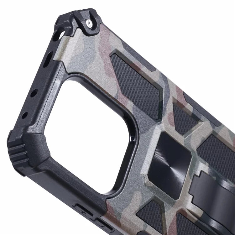 For Xiaomi Redmi Note 13 4G Case Kickstand PC+TPU Phone Cover Camouflage Design
