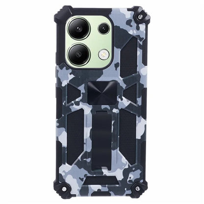 For Xiaomi Redmi Note 13 4G Case Kickstand PC+TPU Phone Cover Camouflage Design