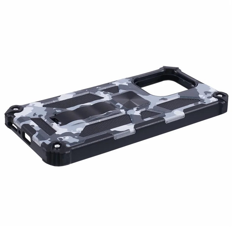 For Xiaomi Redmi Note 13 4G Case Kickstand PC+TPU Phone Cover Camouflage Design